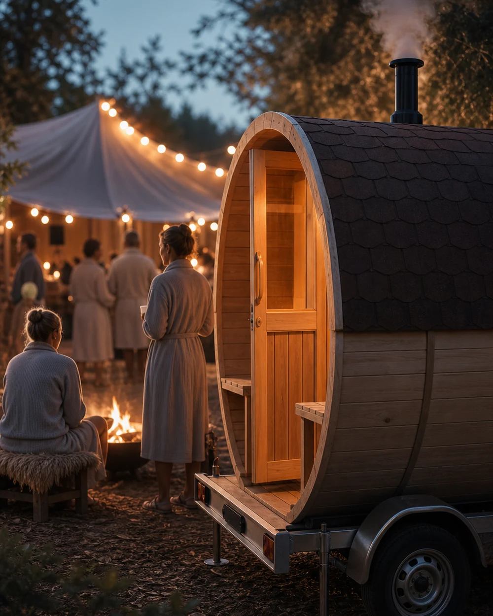 Sauna op een festival