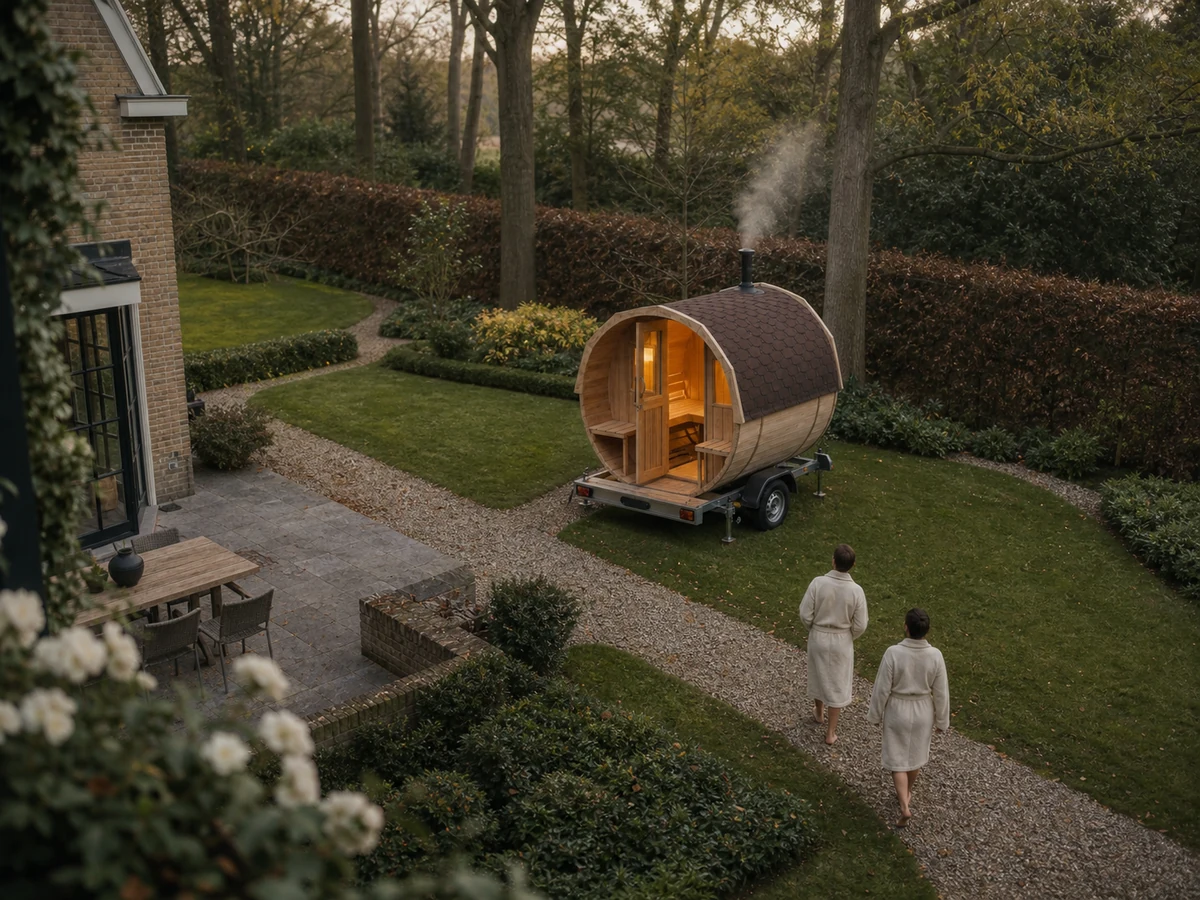 ROOT sauna in een Nederlandse achtertuin
